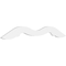 Ekena Millwork Pitch Midway Architectural Grade PVC Gable Pediment, 48"W x 12"H x 1"P (6/12) GPP048X012X100MID - alternate 1
